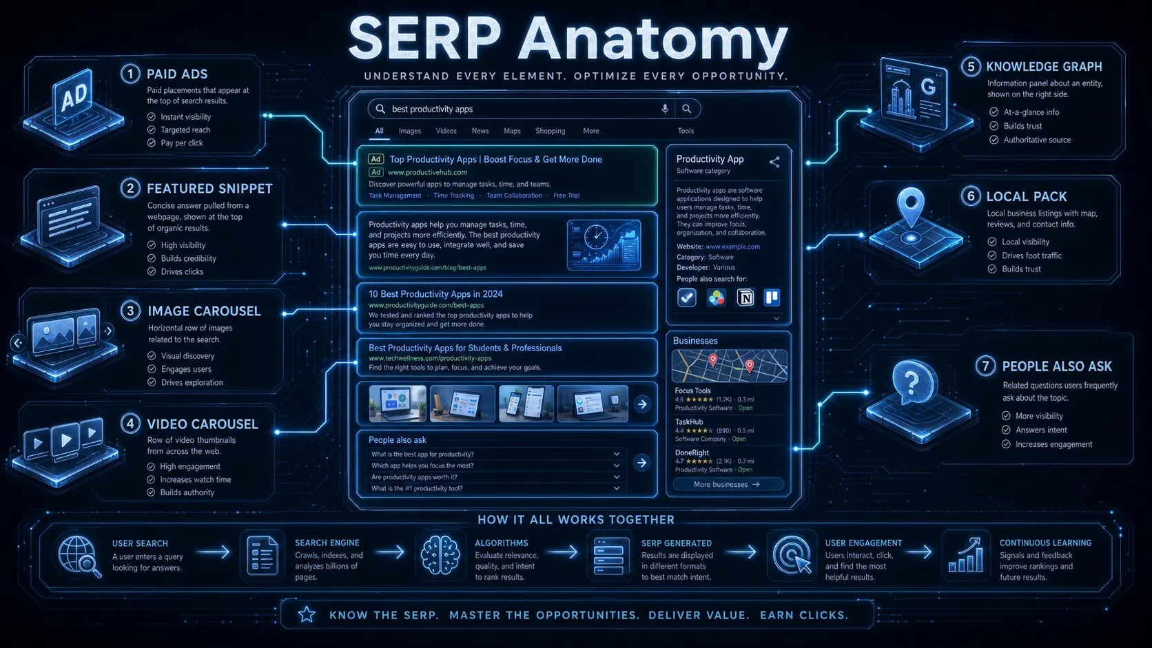SERP 搜尋結果頁全解析——你以為的「十個藍色連結」早就不存在了